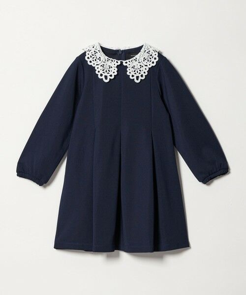 green label relaxing/グリーンレーベル リラクシング リップル ワンピース / キッズ 110cm-130cm NAVY 110cm green label relaxing/グリーンレーベル リラクシング リップル ワンピース / キッズ 110cm-130cm NAVY 110cm