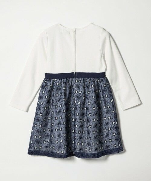 green label relaxing / グリーンレーベル リラクシング ロング・マキシ丈ワンピース | ポンチ × ハナガラ オーガンジー ワンピース / キッズ 110cm-130cm | 詳細5