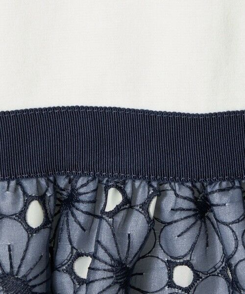 green label relaxing / グリーンレーベル リラクシング ロング・マキシ丈ワンピース | ポンチ × ハナガラ オーガンジー ワンピース / キッズ 110cm-130cm | 詳細7