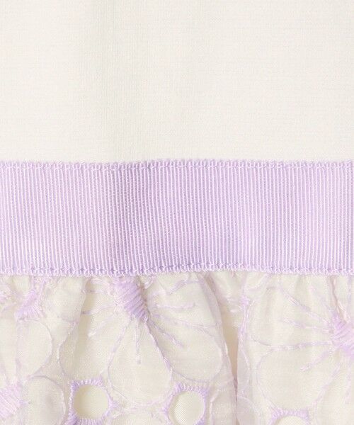 green label relaxing / グリーンレーベル リラクシング ロング・マキシ丈ワンピース | ポンチ × ハナガラ オーガンジー ワンピース / キッズ 110cm-130cm | 詳細15