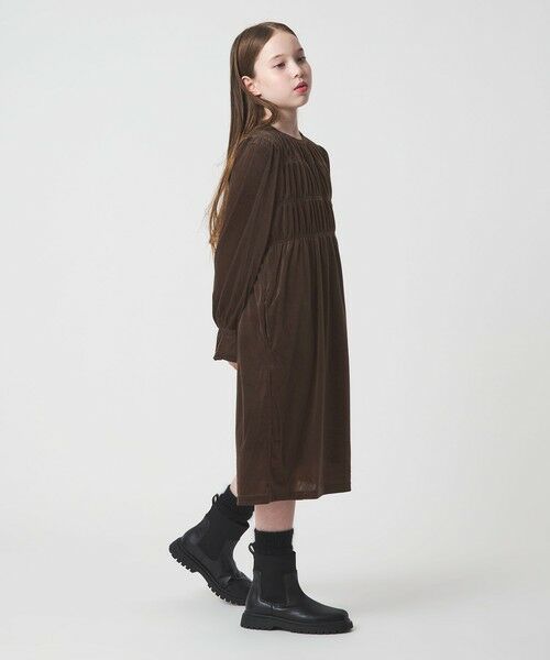 green label relaxing / グリーンレーベル リラクシング ロング・マキシ丈ワンピース | シャーリング ワンピース / キッズ  110cm-160cm | 詳細4