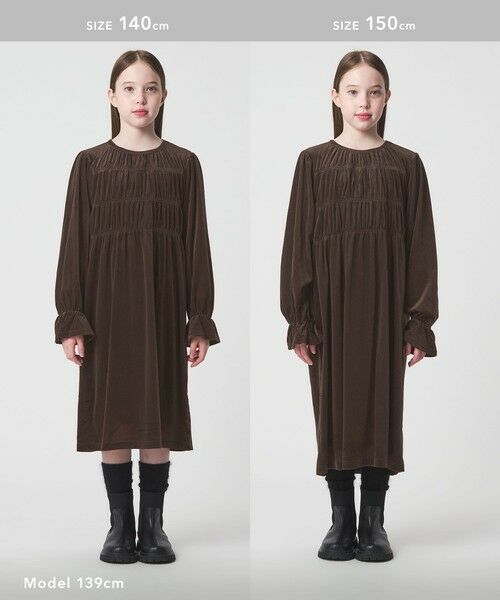 green label relaxing / グリーンレーベル リラクシング ロング・マキシ丈ワンピース | シャーリング ワンピース / キッズ  110cm-160cm | 詳細5