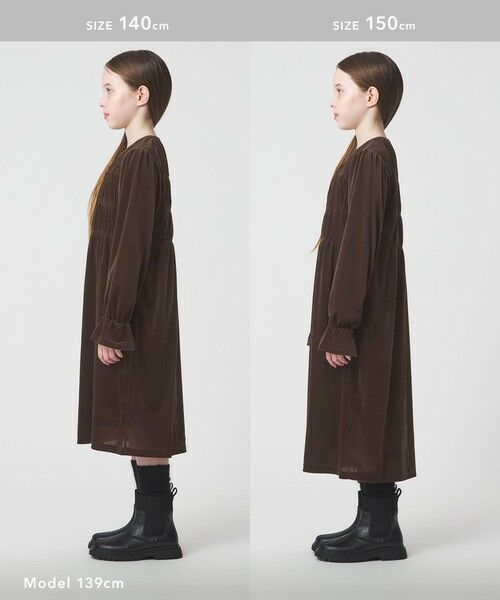 green label relaxing / グリーンレーベル リラクシング ロング・マキシ丈ワンピース | シャーリング ワンピース / キッズ  110cm-160cm | 詳細6