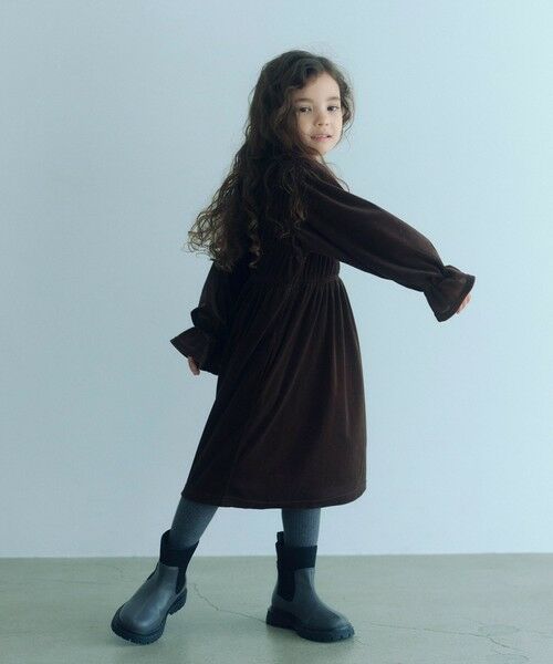 green label relaxing / グリーンレーベル リラクシング ロング・マキシ丈ワンピース | シャーリング ワンピース / キッズ  110cm-160cm | 詳細2