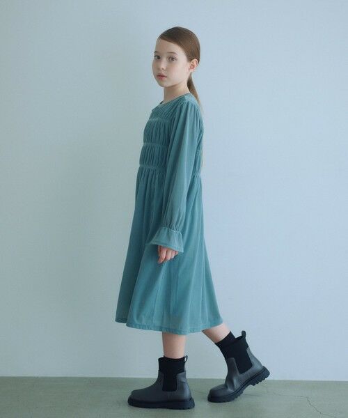 green label relaxing / グリーンレーベル リラクシング ロング・マキシ丈ワンピース | シャーリング ワンピース / キッズ  110cm-160cm | 詳細15