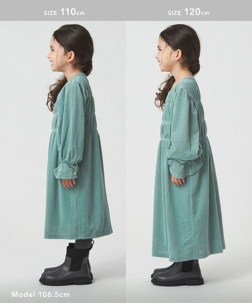 green label relaxing / グリーンレーベル リラクシング ロング・マキシ丈ワンピース | シャーリング ワンピース / キッズ  110cm-160cm | 詳細19