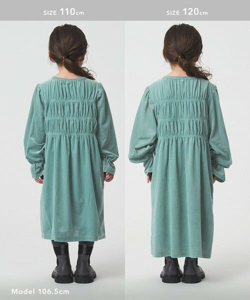 green label relaxing / グリーンレーベル リラクシング ロング・マキシ丈ワンピース | シャーリング ワンピース / キッズ  110cm-160cm | 詳細20
