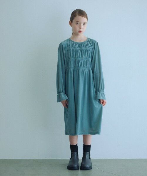 green label relaxing/グリーンレーベル リラクシング シャーリング ワンピース / キッズ 110cm-160cm KELLY 120cm green label relaxing/グリーンレーベル リラクシング シャーリング ワンピース / キッズ 110cm-160cm KELLY 120cm