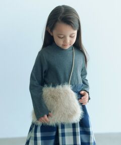 green label relaxing / グリーンレーベル リラクシング リュック・バックパック | ラメ フェイクファー ポシェット  / キッズ