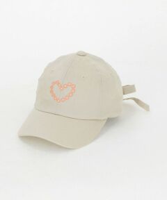 green label relaxing / グリーンレーベル リラクシング キャップ | フラワーハート刺しゅう バックリボン キャップ / CAP / キッズ