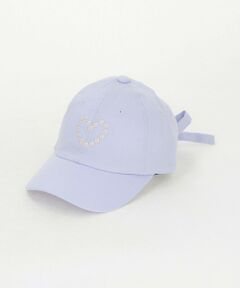 green label relaxing / グリーンレーベル リラクシング キャップ | フラワーハート刺しゅう バックリボン キャップ / CAP / キッズ