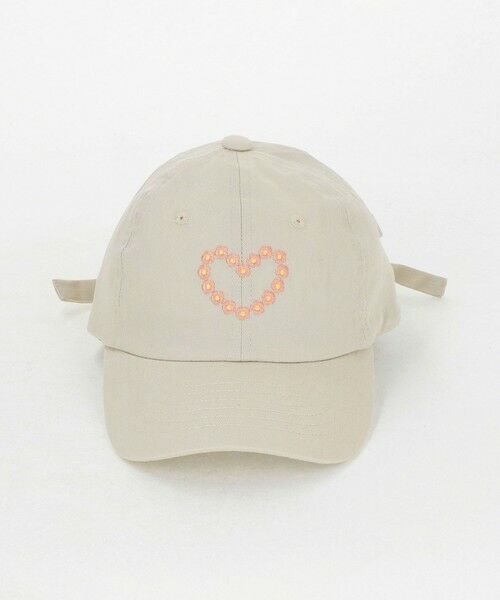 green label relaxing / グリーンレーベル リラクシング キャップ | フラワーハート刺しゅう バックリボン キャップ / CAP / キッズ | 詳細1