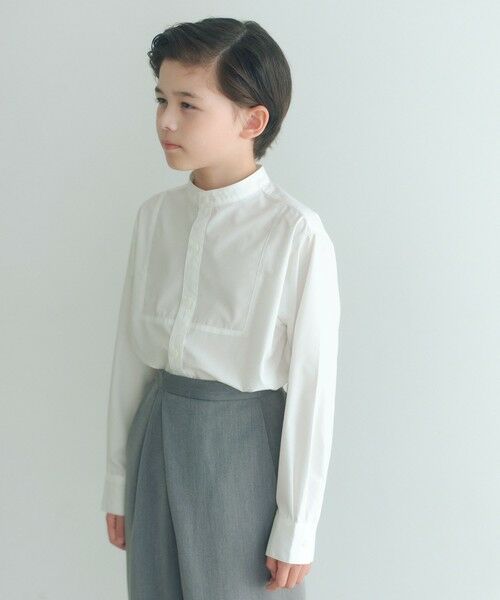 green label relaxing/グリーンレーベル リラクシング バンドカラーシャツ / キッズ 140cm-160cm OFF WHITE 140cm green label relaxing/グリーンレーベル リラクシング バンドカラーシャツ / キッズ 140cm-160cm OFF WHITE 140cm