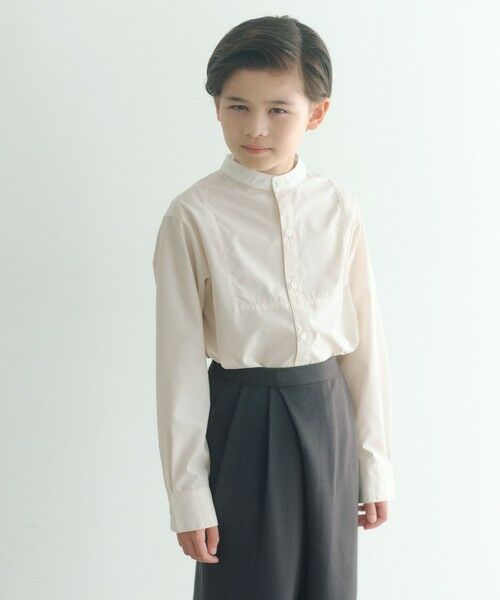 green label relaxing/グリーンレーベル リラクシング バンドカラーシャツ / キッズ 140cm-160cm NATURAL 150cm green label relaxing/グリーンレーベル リラクシング バンドカラーシャツ / キッズ 140cm-160cm NATURAL 150cm