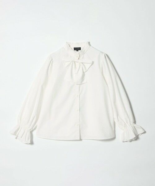 green label relaxing / グリーンレーベル リラクシング シャツ・ブラウス | スタンドカラー フリルリボン ブラウス / キッズ 140cm-160cm | 詳細10