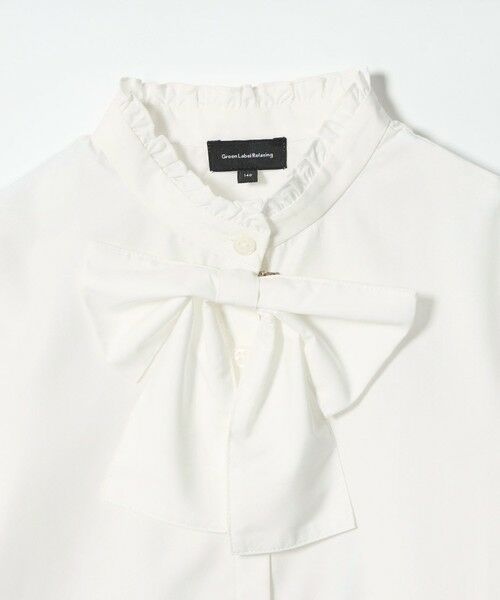 green label relaxing / グリーンレーベル リラクシング シャツ・ブラウス | スタンドカラー フリルリボン ブラウス / キッズ 140cm-160cm | 詳細12