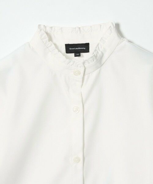 green label relaxing / グリーンレーベル リラクシング シャツ・ブラウス | スタンドカラー フリルリボン ブラウス / キッズ 140cm-160cm | 詳細15