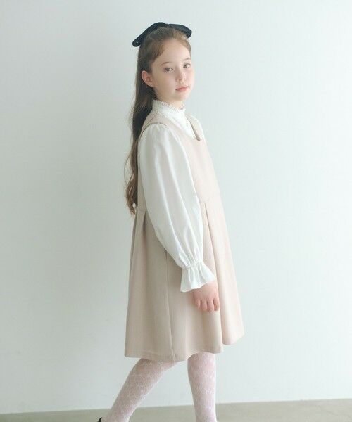 green label relaxing / グリーンレーベル リラクシング シャツ・ブラウス | スタンドカラー フリルリボン ブラウス / キッズ 140cm-160cm | 詳細7