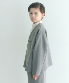 green label relaxing / グリーンレーベル リラクシング テーラードジャケット | ノーカラージャケット + タックパンツ セット / キッズ 140cm-160cm