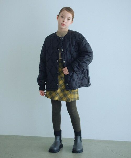 green label relaxing / グリーンレーベル リラクシング ダウンジャケット・ベスト | 【別注】＜TAION＞ノーカラー ダウン / キッズ  140cm-150cm | 詳細1