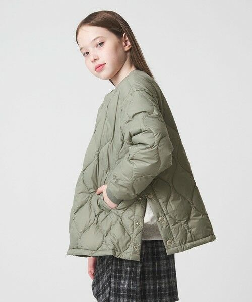 green label relaxing / グリーンレーベル リラクシング ダウンジャケット・ベスト | 【別注】＜TAION＞ノーカラー ダウン / キッズ  140cm-150cm | 詳細8