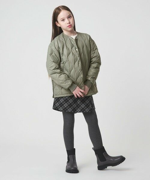 green label relaxing / グリーンレーベル リラクシング ダウンジャケット・ベスト | 【別注】＜TAION＞ノーカラー ダウン / キッズ  140cm-150cm | 詳細9