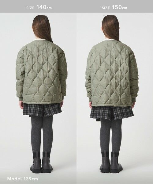 green label relaxing / グリーンレーベル リラクシング ダウンジャケット・ベスト | 【別注】＜TAION＞ノーカラー ダウン / キッズ  140cm-150cm | 詳細12