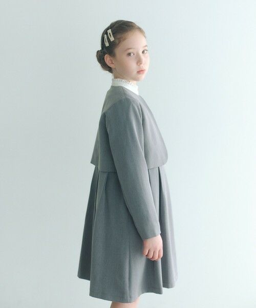 green label relaxing / グリーンレーベル リラクシング ロング・マキシ丈ワンピース | ボレロ + ジャンパースカート セット / キッズ 140cm-160cm | 詳細2