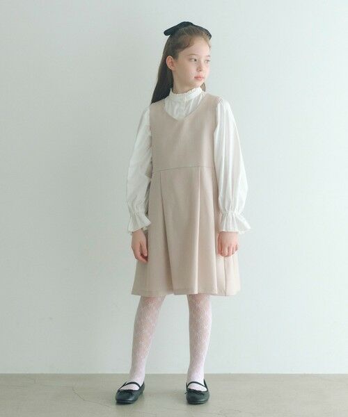 green label relaxing / グリーンレーベル リラクシング ロング・マキシ丈ワンピース | ボレロ + ジャンパースカート セット / キッズ 140cm-160cm | 詳細30