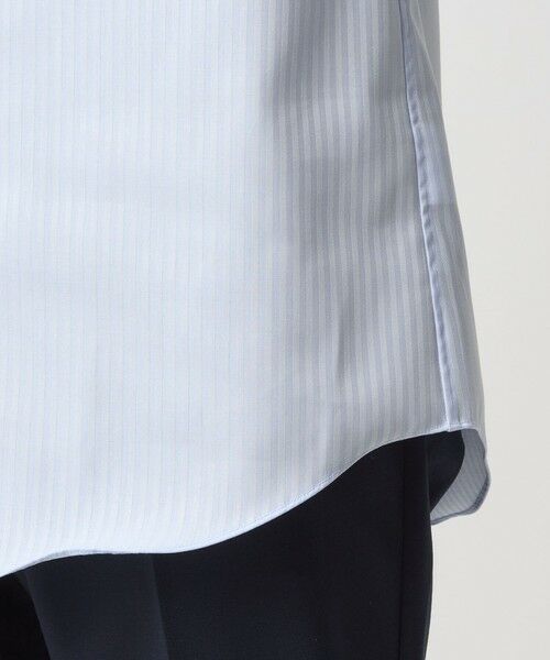 green label relaxing / グリーンレーベル リラクシング シャツ・ブラウス | コットン シャドーストライプ クレリック ワイドカラー ドレスシャツ -イージーアイロン- | 詳細12