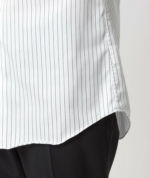 green label relaxing / グリーンレーベル リラクシング シャツ・ブラウス | コットン ツイル ピンストライプ クレリック ワイドカラー ドレスシャツ -イージーアイロン- | 詳細8