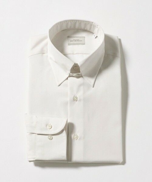green label relaxing / グリーンレーベル リラクシング シャツ・ブラウス | コットン ソリッド タブカラー ドレスシャツ -イージーアイロン-（NATURAL）