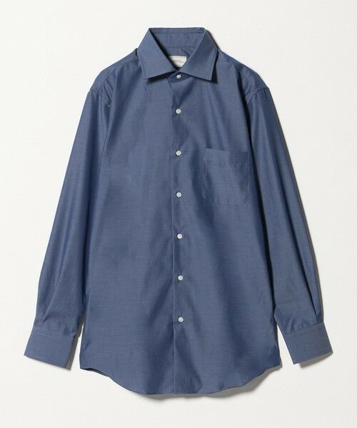 green label relaxing / グリーンレーベル リラクシング シャツ・ブラウス | コットン シャンブレー ワイドカラー ドレスシャツ -イージーアイロン- | 詳細1