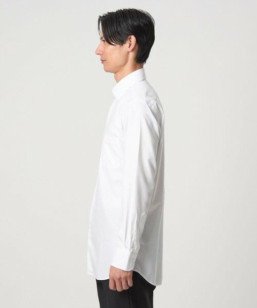 green label relaxing / グリーンレーベル リラクシング シャツ・ブラウス | コットン ヘリンボーン ワイドカラー ドレスシャツ -形態安定- | 詳細5
