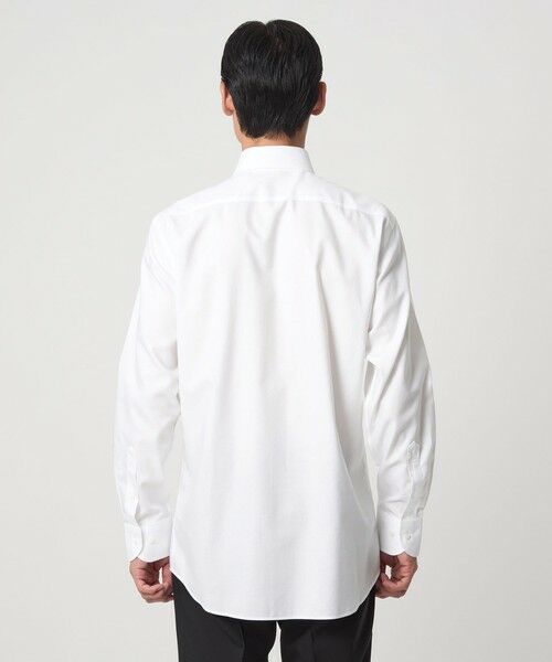 green label relaxing / グリーンレーベル リラクシング シャツ・ブラウス | コットン ヘリンボーン ワイドカラー ドレスシャツ -形態安定- | 詳細6