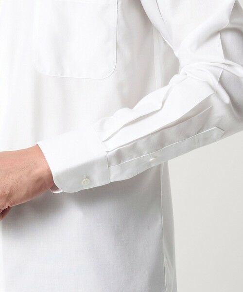 green label relaxing / グリーンレーベル リラクシング シャツ・ブラウス | コットン ヘリンボーン ワイドカラー ドレスシャツ -形態安定- | 詳細8