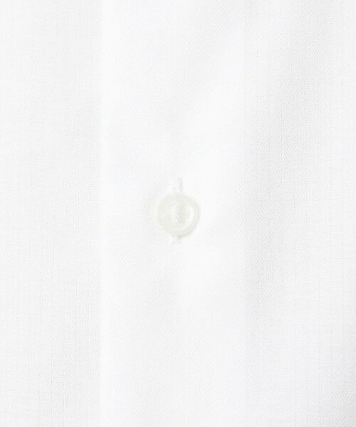 green label relaxing / グリーンレーベル リラクシング シャツ・ブラウス | コットン ヘリンボーン ワイドカラー ドレスシャツ -形態安定- | 詳細11