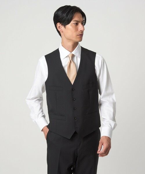 green label relaxing / グリーンレーベル リラクシング シャツ・ブラウス | コットン ヘリンボーン ワイドカラー ドレスシャツ -形態安定- | 詳細1