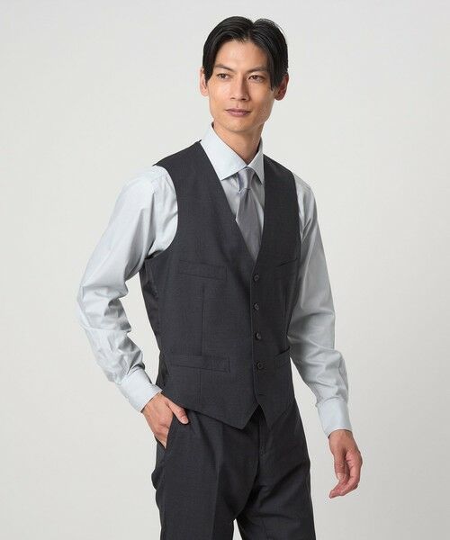 green label relaxing / グリーンレーベル リラクシング シャツ・ブラウス | コットン ヘリンボーン ワイドカラー ドレスシャツ -形態安定- | 詳細12