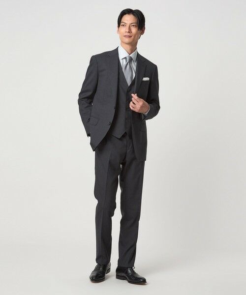 green label relaxing / グリーンレーベル リラクシング シャツ・ブラウス | コットン ヘリンボーン ワイドカラー ドレスシャツ -形態安定- | 詳細14