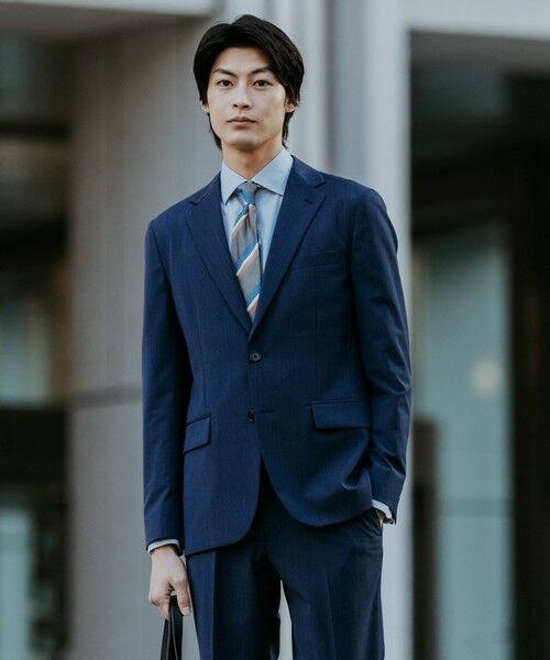 green label relaxing / グリーンレーベル リラクシング シャツ・ブラウス | コットン ヘリンボーン ワイドカラー ドレスシャツ -形態安定- | 詳細17