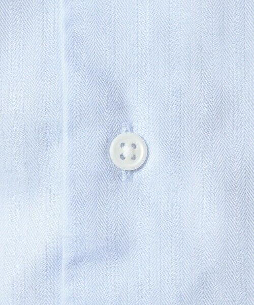 green label relaxing / グリーンレーベル リラクシング シャツ・ブラウス | コットン ヘリンボーン ワイドカラー ドレスシャツ -形態安定- | 詳細22