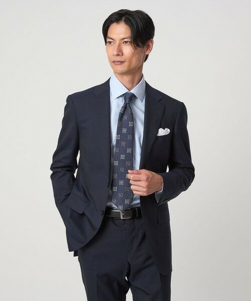 green label relaxing / グリーンレーベル リラクシング シャツ・ブラウス | コットン ヘリンボーン ワイドカラー ドレスシャツ -形態安定- | 詳細19