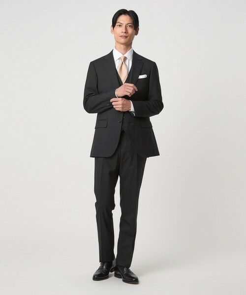 green label relaxing / グリーンレーベル リラクシング セットアップ | REDA トロピカル 無地 スリム ノープリーツ スーツパンツ | 詳細1