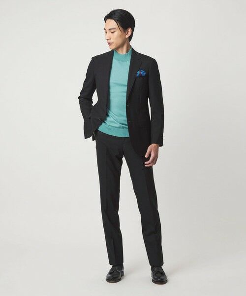 green label relaxing / グリーンレーベル リラクシング セットアップ | REDA トロピカル 無地 スリム ノープリーツ スーツパンツ | 詳細4