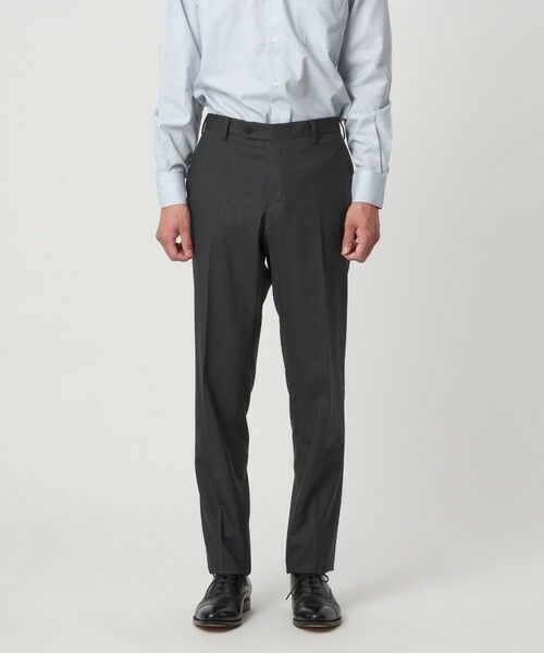 green label relaxing / グリーンレーベル リラクシング セットアップ | REDA トロピカル 無地 スリム ノープリーツ スーツパンツ | 詳細10