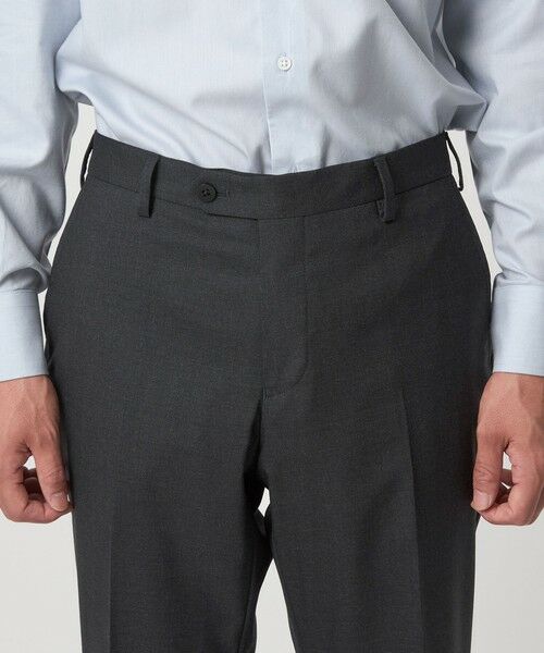 green label relaxing / グリーンレーベル リラクシング セットアップ | REDA トロピカル 無地 スリム ノープリーツ スーツパンツ | 詳細13