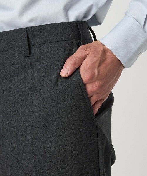 green label relaxing / グリーンレーベル リラクシング セットアップ | REDA トロピカル 無地 スリム ノープリーツ スーツパンツ | 詳細15