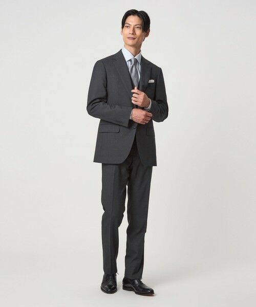 green label relaxing / グリーンレーベル リラクシング セットアップ | REDA トロピカル 無地 スリム ノープリーツ スーツパンツ | 詳細6