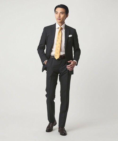 green label relaxing / グリーンレーベル リラクシング セットアップ | REDA トロピカル 無地 スリム ノープリーツ スーツパンツ | 詳細8